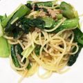 よっーすぅぃー's cooksnap of when they made 簡単パスタ♪小松菜とツナ缶.