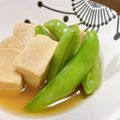 日向暖's cooksnap of when they made スナップえんどうと高野豆腐の煮物.