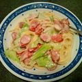 かつたま's cooksnap of when they made ほうれん草とウィンナーのクリームパスタ.