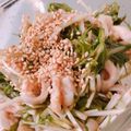 KAORULALA's cooksnap of when they made シャキシャキ水菜と鶏皮の胡麻ポン和え.