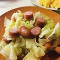 nekoski-'s cooksnap of when they made キャベツとウインナー炒め.