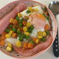 スマイル♡'s cooksnap of when they made 超簡単！ハムと卵のどんぶりご飯.