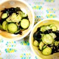 ふうはっちゃん's cooksnap of when they made わかめときゅうりのゴマたっぷりサラダ.