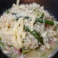 まな姫's cooksnap of when they made ベーコンとアスパラのリゾット.