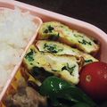 Ｐ子ママ's cooksnap of when they made カニチーほうれん草入りの卵焼き.