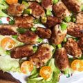 n＆k's cooksnap of when they made お弁当に！アスパラの塩豚つくね.