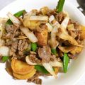 すかしっぺ's cooksnap of when they made 新じゃがいもとスナップエンドウの牛肉炒め.
