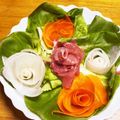 まゆー♪'s cooksnap of when they made 記念日に簡単生ハム薔薇リボンブーケサラダ.