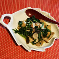 神風＊'s cooksnap of when they made きのことほうれん草のアンチョビ炒め.