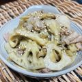 料理男子部🍻's cooksnap of when they made レンコン・まいたけと豚肉の炒め煮.