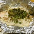 あんこだよ。's cooksnap of when they made 鮭のホイル焼き すだち添え.