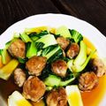 kinniko's cooksnap of when they made 豚肉とチンゲン菜の炒めもの☆簡単あんかけ.