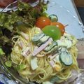 runananana's cooksnap of when they made サラスパ？スパサラ？.