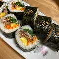 こだにん's cooksnap of when they made 焼肉のたれで！キンパ風太巻き.