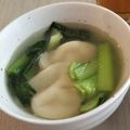 クリーピングタイム☆'s cooksnap of when they made 水餃子✿ほうれん草を入れて★スープに.
