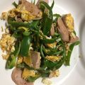 クック2H9MD0☆'s cooksnap of when they made 魚肉ソーセージとピーマンの卵炒め.