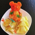 Rika☆Rin's cooksnap of when they made パーティに♪ オレンジでパンダの飾り切り.