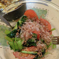 月✳Iris's cooksnap of when they made トマトと小松菜のめんぽんツナおかか和え.