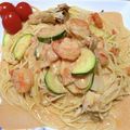 Cheer8's cooksnap of when they made 超簡単♡エビのトマトクリームパスタ.