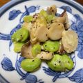 旭山ペンギン's cooksnap of when they made そら豆とエリンギのガーリックチーズ焼き.