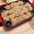 moca43's cooksnap of when they made ※食べ過ぎ注意※たこ焼き器deシューマイ.