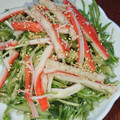 クックVOY1Q3☆'s cooksnap of when they made 簡単！水菜ときゅうりのサラダ.