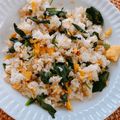 bacha3's cooksnap of when they made *シンプルなほうれん草とじゃこの炒飯*.