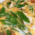 みさう's cooksnap of when they made 電子レンジで絹さやの玉子とじ.