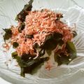 ねこはがき's cooksnap of when they made 大根の桜エビ（あみえび）ワカメのせサラダ.