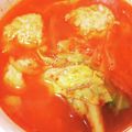 はろーもえか's cooksnap of when they made 鶏団子とキャベツのおかずキムチスープ.