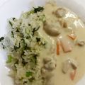 海綿ボブ's cooksnap of when they made ほうれん草ライスとチキンクリームソース.