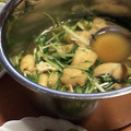 抹茶ソーダ's cooksnap of when they made 水菜とお麩と油揚げの煮びたし.