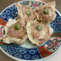 たつなつりん's cooksnap of when they made 蒸さず焼く！パリパリ焼きシュウマイ！.