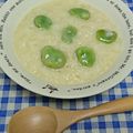 ととろ＆めい's cooksnap of when they made ✿チーズとろ～り旬のそら豆入りリゾット✿.