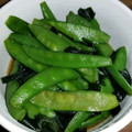 クックUJQEMF☆'s cooksnap of when they made 絹さやとワカメのさっと煮.