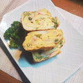 お山のエイ's cooksnap of when they made きぬさやとカニカマの卵焼き.