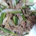きゅるん's cooksnap of when they made 牛肉とニンニクの芽のオイスターソース炒め.