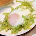 ばたみそーぱん☆'s cooksnap of when they made 千切りキャベツ大量消費♪カレー巣ごもり卵.