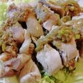 ぶーちゃんrom's cooksnap of when they made 蒸し鶏の中華風ソースがけ.