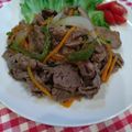 カナかおり's cooksnap of when they made 牛切落しのバタポン炒め.