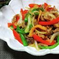 かおりかざり's cooksnap of when they made 牛肉とパプリカのスタミナ炒め.