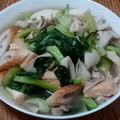 ポニーリボン's cooksnap of when they made 簡単☆小松菜☆竹輪☆揚げ☆キノコの旨煮.