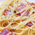 Kaoru♡♡♡'s cooksnap of when they made 簡単 本格 濃厚パスタ カルボナーラ♡.