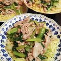 popee8's cooksnap of when they made 豚バラと小松菜のあんかけ焼きそば.