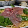 とももグラタン's cooksnap of when they made きぬさや＆生ハムのシンプルパスタ♪.