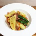 horseland's cooksnap of when they made スナップエンドウとじゃがいもコンソメ炒め.