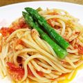nemino's cooksnap of when they made アスパラとツナのトマトクリームパスタ.