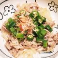 亜矢佳's cooksnap of when they made すき家♡かつぶしオクラ牛丼のオクラ.