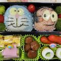 えいちゃんパパ☆'s cooksnap of when they made 宝島　ドラえもん＆ミニドラ　キャラ弁.