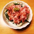 ellie21's cooksnap of when they made まぐろたたきの冷奴.